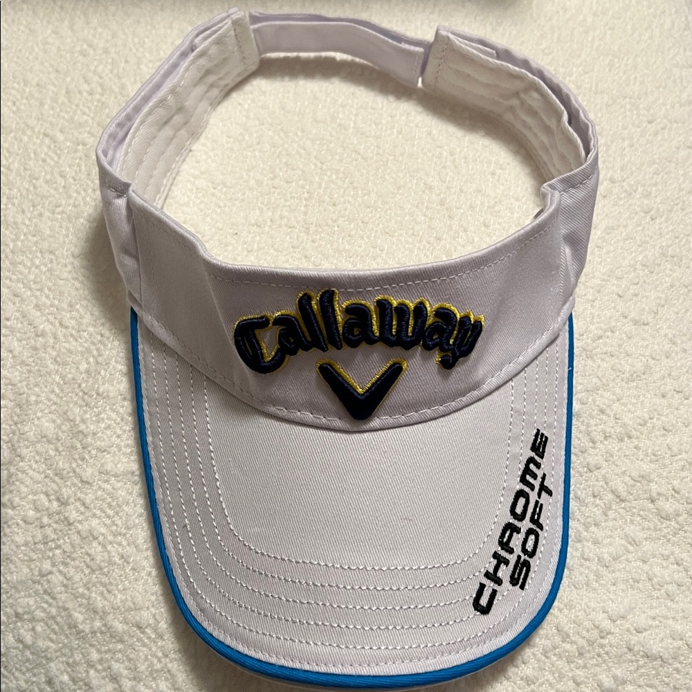 Callaway White Visor with Blue Trim